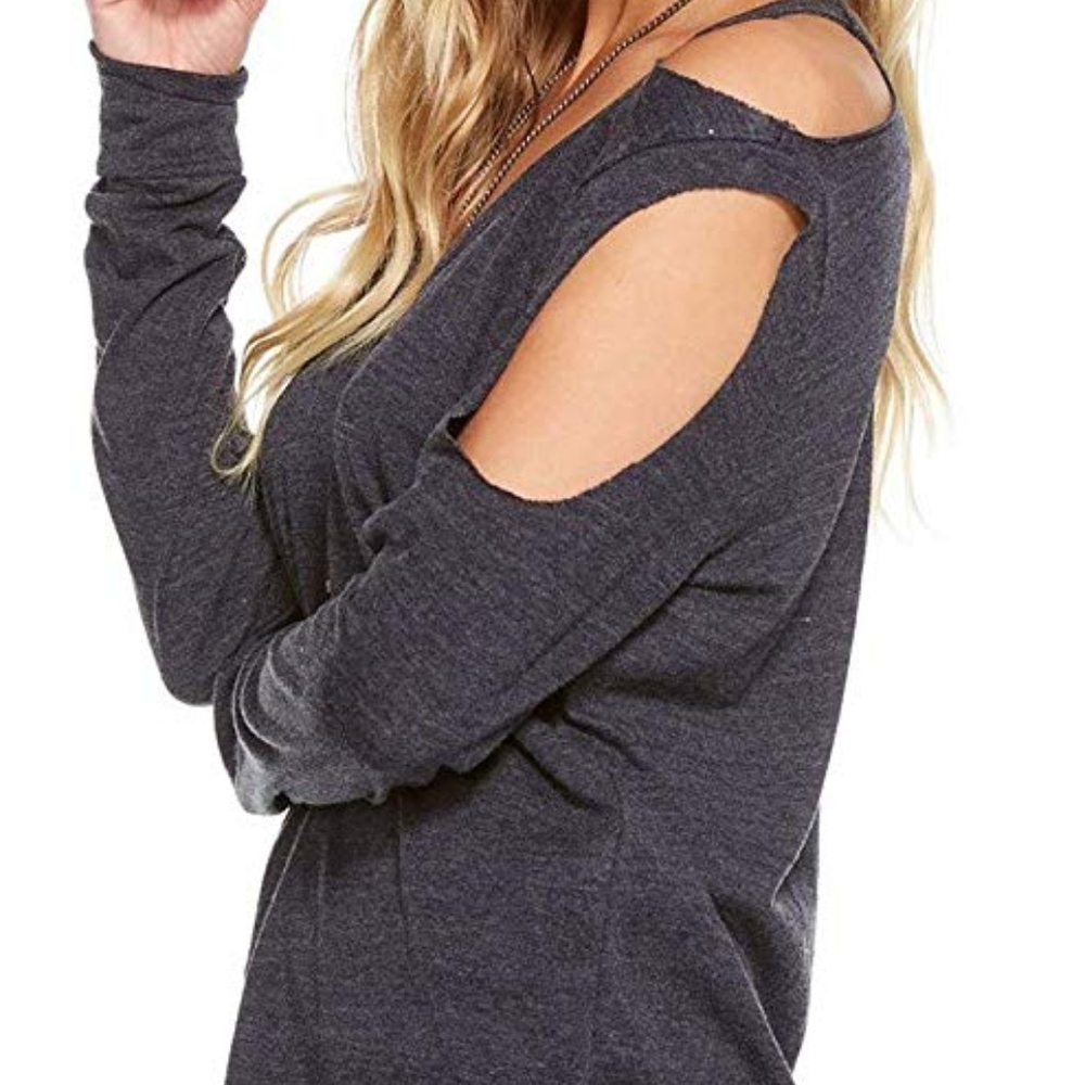 Chaser Cold Shoulder Scoop Neck Tee - Evergreen*